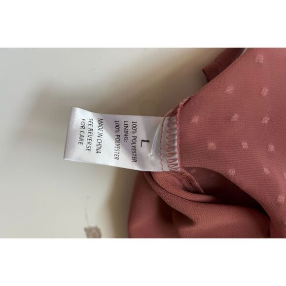 Wishlist apparel Sleeveless Ruffle Front Blouse – Rose Pink, size large - Picture 9 of 9